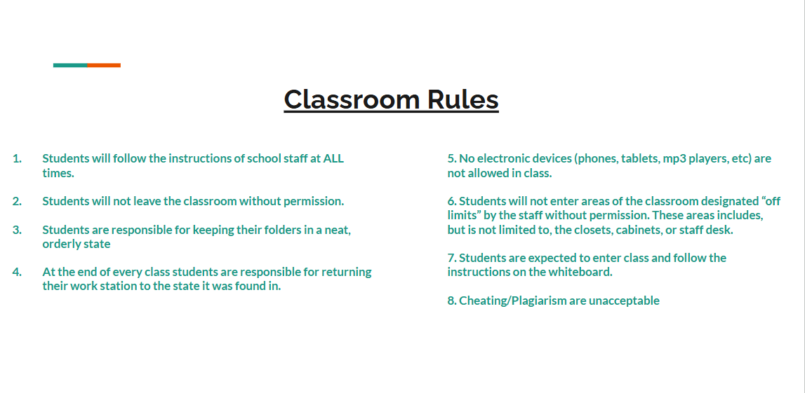 Classroom Rules