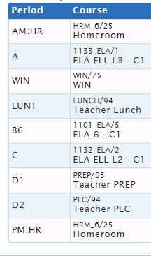 schedule